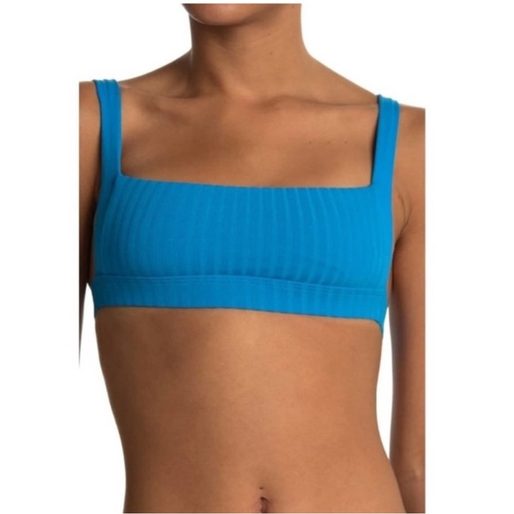 Bound by Bond-Eye Cropped Bikini Top in Omo Blue size XS swimsuit top - Picture 1 of 7